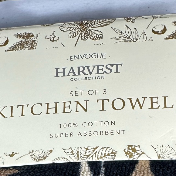 NEW Envogue HARVEST COLLECTION MUSHROOM Kitchen Towel Set/3 - Picture 5 of 5